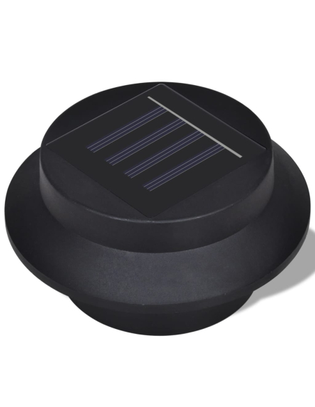 Utendørs solcellelampesett 6 stk svart