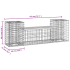 Hagebenk gabiond 183x41x60,5cm gran