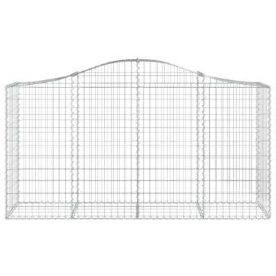 Gabion buede 5stk 200x50x100/120cm galvanisert jern