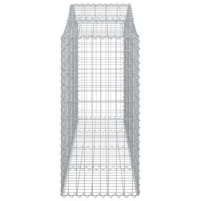 Gabion buede 5stk 200x50x100/120cm galvanisert jern