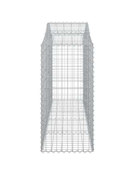 Gabion buede 5stk 200x50x100/120cm galvanisert jern