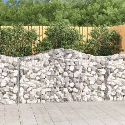Gabionkurver buede 10 stk 200x50x100/120 cm galvanisert jern