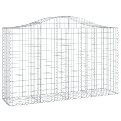 Gabionkurver buede 3 stk 200x50x120/140 cm galvanisert jern