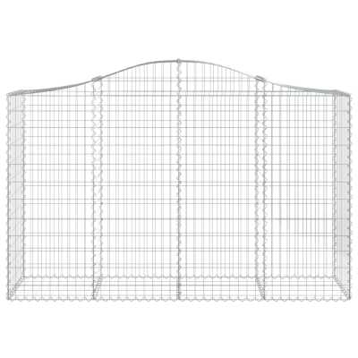 Gabionkurver buede 3 stk 200x50x120/140 cm galvanisert jern