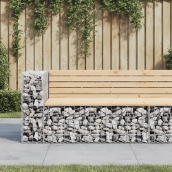 Hagebenk gabion 122x71x65,5cm furu