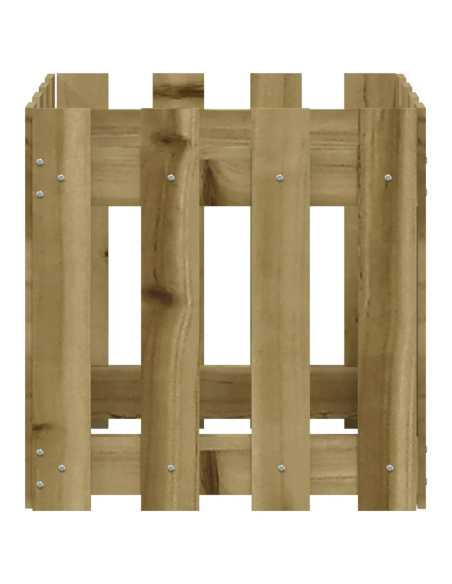 Plantekasse med gjerdedesign 40x40x40 cm impregnert furu