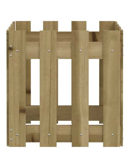 Plantekasse med gjerdedesign 40x40x40 cm impregnert furu