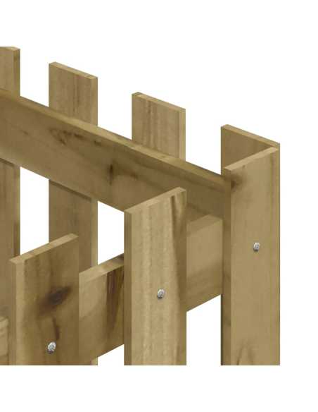 Plantekasse med gjerdedesign 40x40x40 cm impregnert furu