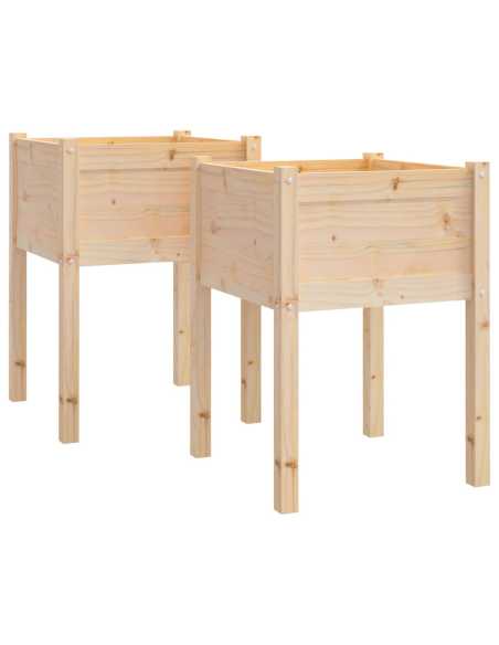 Plantekasser 2 stk 50x50x70 cm heltre furu