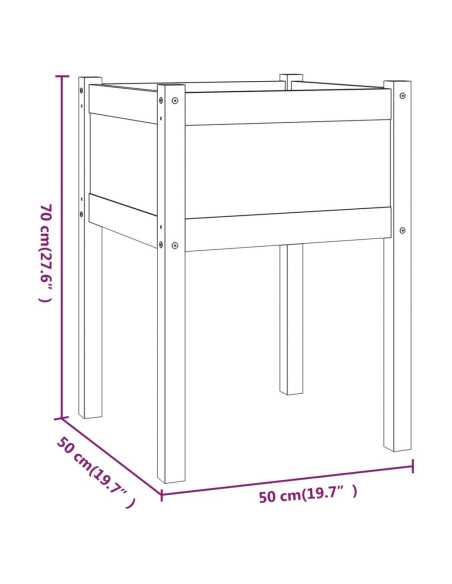 Plantekasser 2 stk 50x50x70 cm heltre furu