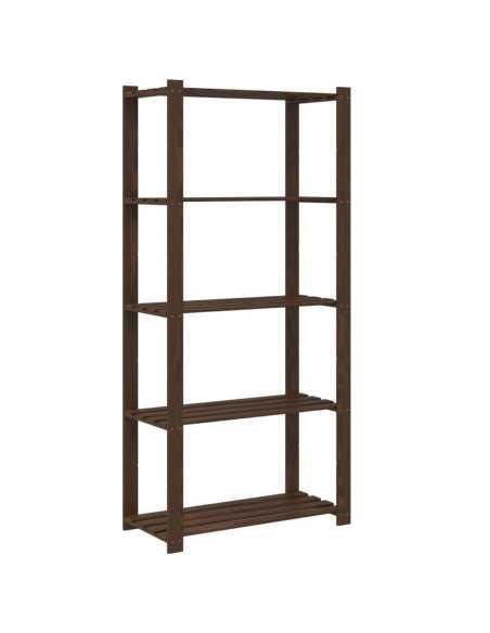 Oppbevaringshylle brun 80x38x170cm heltre