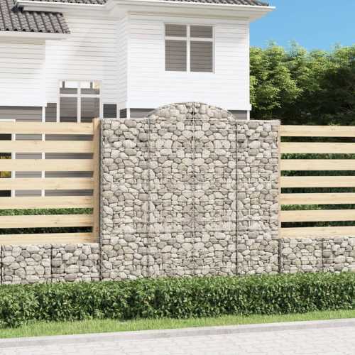 Gabion buede 2stk 200x50x200/220cm galvanisert jern