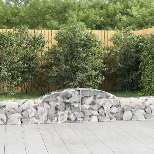 Gabion buede 2stk 300x30x40/60cm galvanisert jern