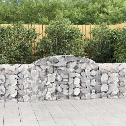 Gabion buede 2stk 300x30x80/100cm galvanisert jern