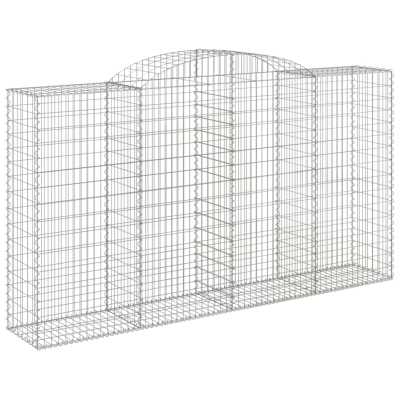 Gabionkurver buede 10 stk 300x50x160/180 cm galvanisert jern