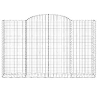 Gabionkurver buede 4 stk 300x50x180/200 cm galvanisert jern