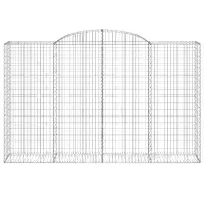Gabionkurver buede 6 stk 300x50x180/200 cm galvanisert jern