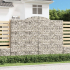 Gabion buede 3stk 300x50x220/240cm galvanisert jern