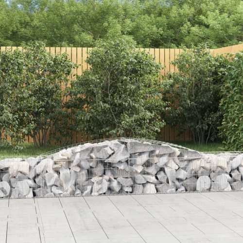 Gabion buede 2stk 400x50x40/60cm galvanisert jern