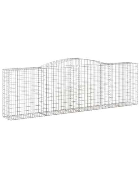 Gabion buede 2stk 400x50x120/140cm galvanisert jern