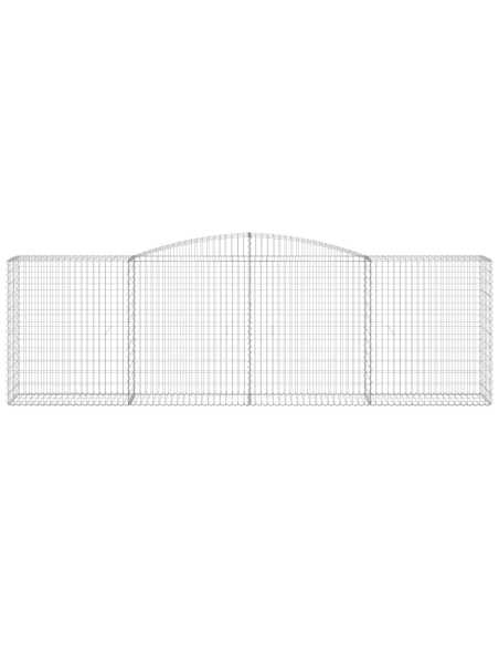 Gabion buede 2stk 400x50x120/140cm galvanisert jern