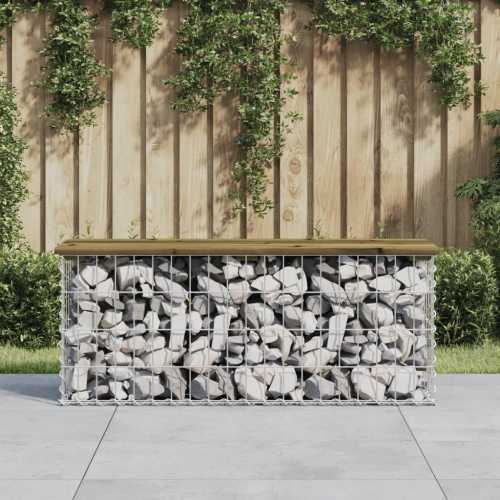Hagebenk gabion 103x31,5x42cm impregnert furu