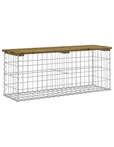 Hagebenk gabion 103x31,5x42cm impregnert furu