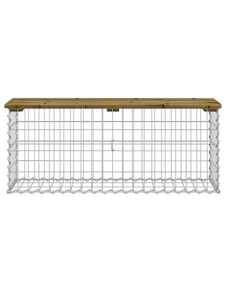 Hagebenk gabion 103x31,5x42cm impregnert furu