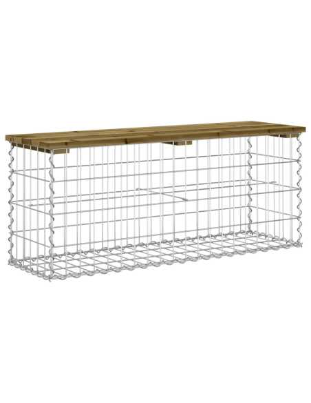 Hagebenk gabion 103x31,5x42cm impregnert furu