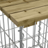 Hagebenk gabion 103x31,5x42cm impregnert furu
