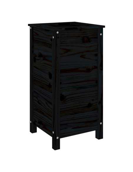 Hageplantekasse svart 40x40x78 cm heltre furu