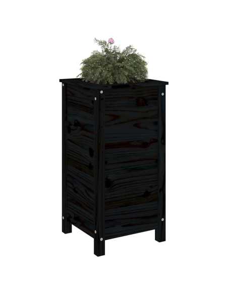 Hageplantekasse svart 40x40x78 cm heltre furu