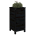 Hageplantekasse svart 40x40x78 cm heltre furu