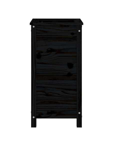 Hageplantekasse svart 40x40x78 cm heltre furu