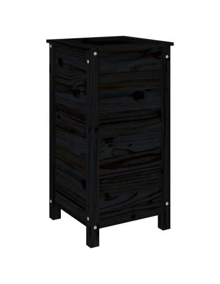 Hageplantekasse svart 40x40x78 cm heltre furu