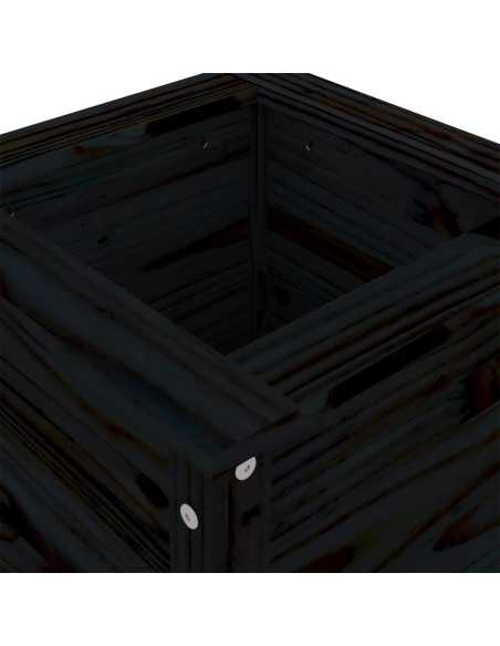 Hageplantekasse svart 40x40x78 cm heltre furu