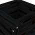 Hageplantekasse svart 40x40x78 cm heltre furu
