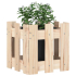 Plantekasse med gjerdedesign 30x30x30 cm heltre furu