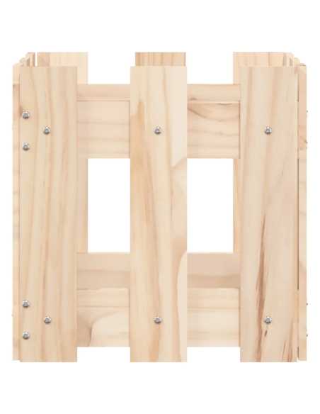 Plantekasse med gjerdedesign 30x30x30 cm heltre furu