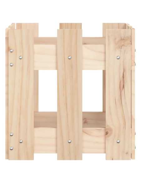 Plantekasse med gjerdedesign 30x30x30 cm heltre furu