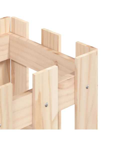 Plantekasse med gjerdedesign 30x30x30 cm heltre furu