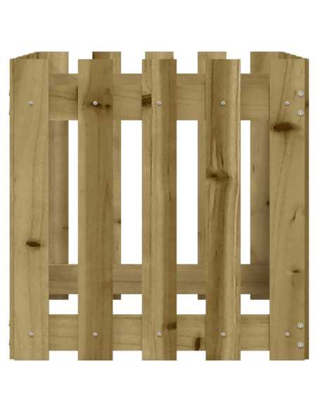 Plantekasse med gjerdedesign 50x50x50 cm impregnert furu