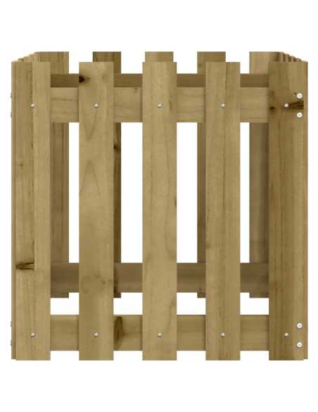Plantekasse med gjerdedesign 50x50x50 cm impregnert furu