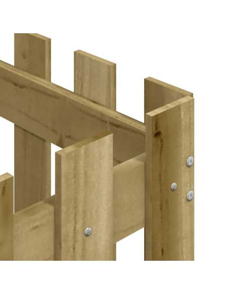 Plantekasse med gjerdedesign 50x50x50 cm impregnert furu