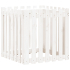 Plantekasse med gjerdedesign hvit 70x70x70 cm heltre furu