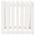 Plantekasse med gjerdedesign hvit 70x70x70 cm heltre furu