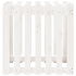 Plantekasse med gjerdedesign hvit 70x70x70 cm heltre furu