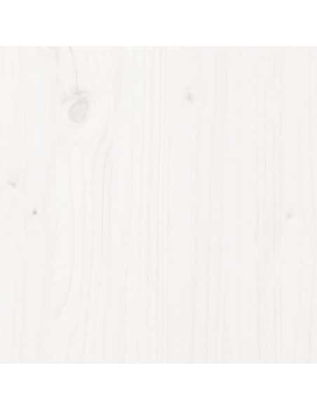 Plantekasse med gjerdedesign hvit 70x70x70 cm heltre furu