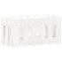 Plantekasse med gjerdedesign hvit 60x30x30 cm heltre furu