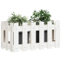 Plantekasse med gjerdedesign hvit 60x30x30 cm heltre furu